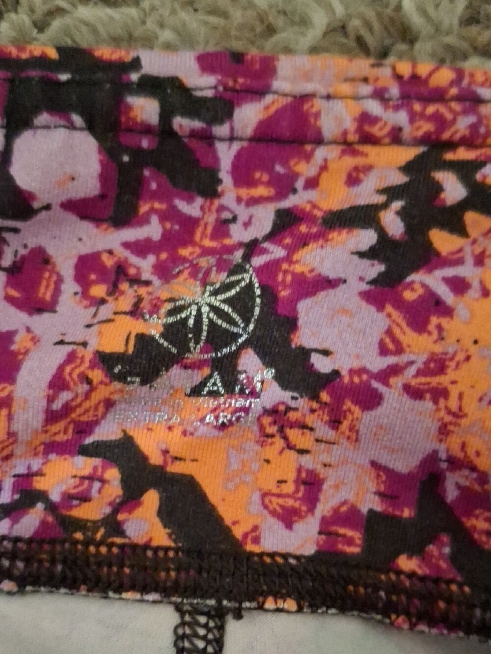 Athleta Purple & Orange Printed Kids Leggings - Picture 2 of 2